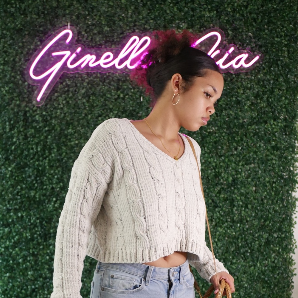 L.A Hearts Knitted Sweater Crop Top